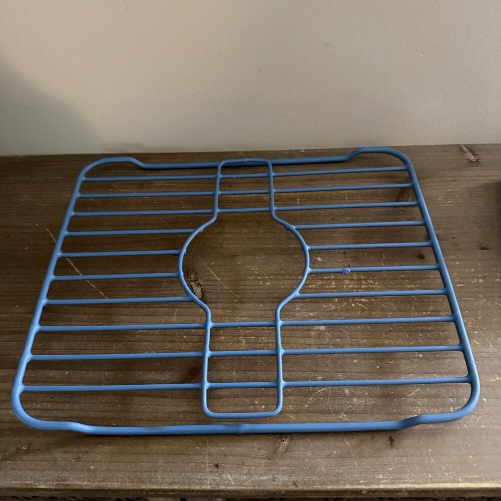 Vintage Rubbermaid Coated Wire, Blue Sink Protector Rack Slate 90s Never Used